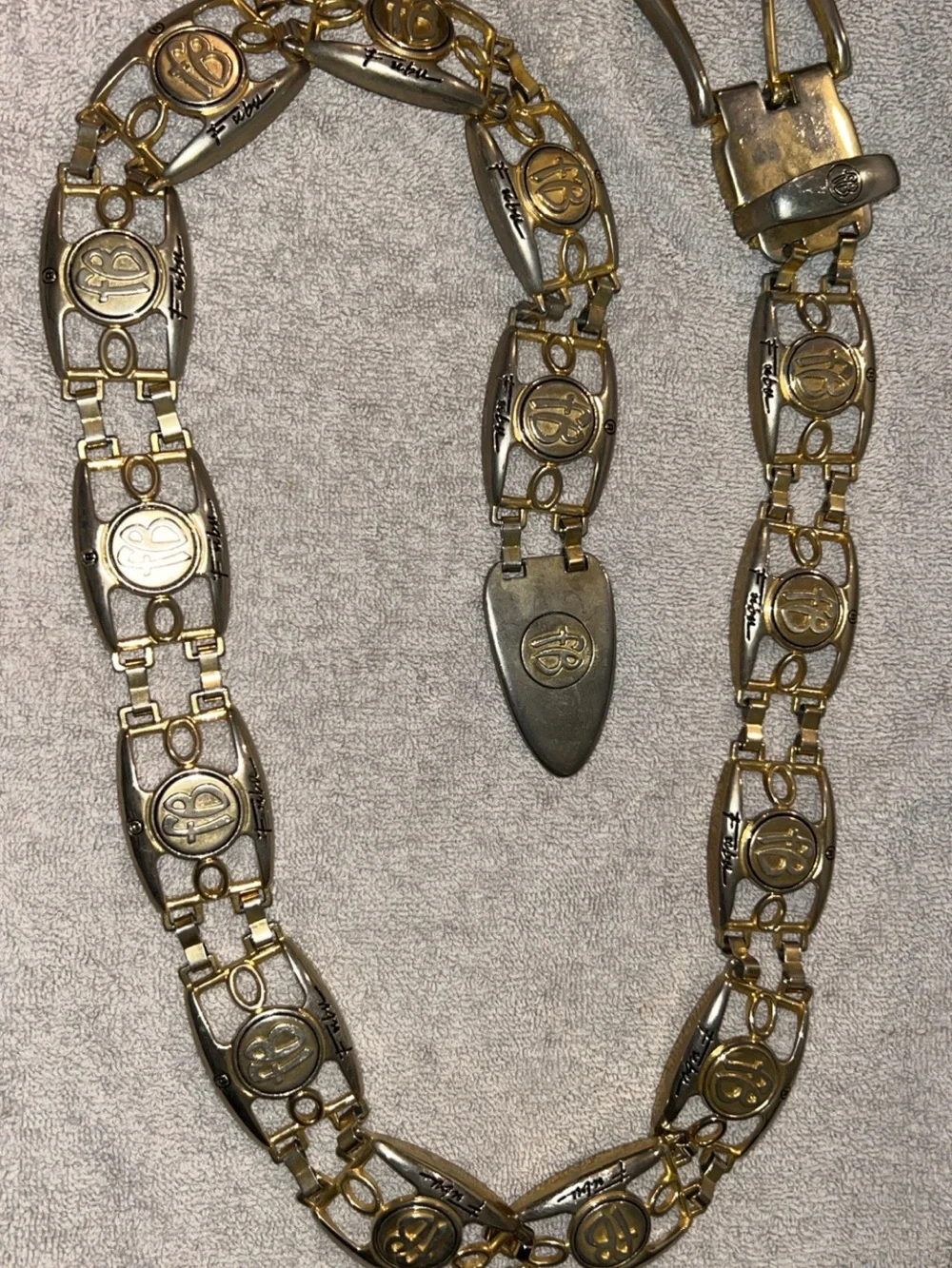 Gold-Tone Linked Medallion Chain Belt